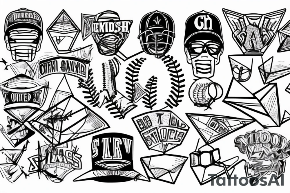 Baseball field
pitcher on the mound
Geometric tattoo idea