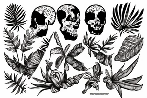 Rotten and paralyzed in a tropical paradise tattoo idea