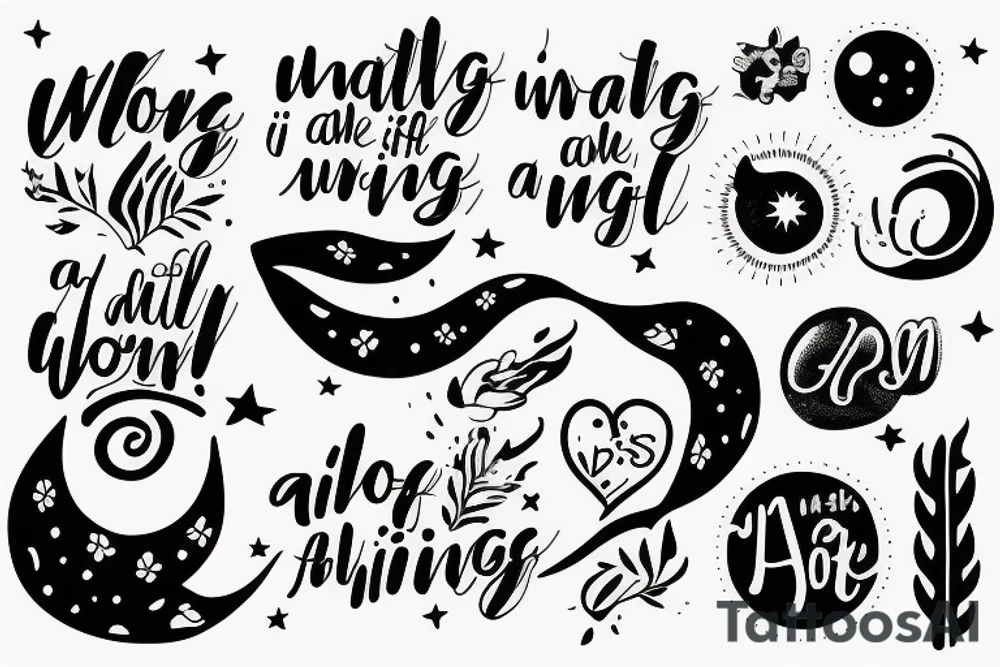 The idea of floating along in life and not worrying about all small things tattoo idea