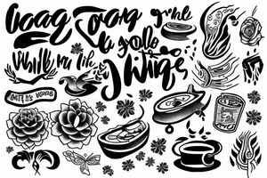 The idea of floating along in life and not worrying about all small things tattoo idea