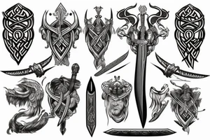 Viking sword tattoo idea