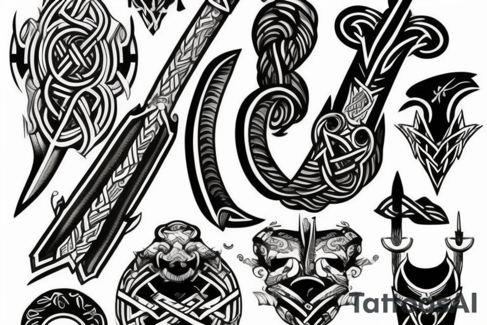 Viking sword tattoo idea