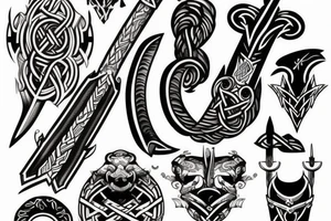 Viking sword tattoo idea