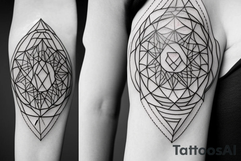 minimalist geometric tattoo with a spiritual message tattoo idea