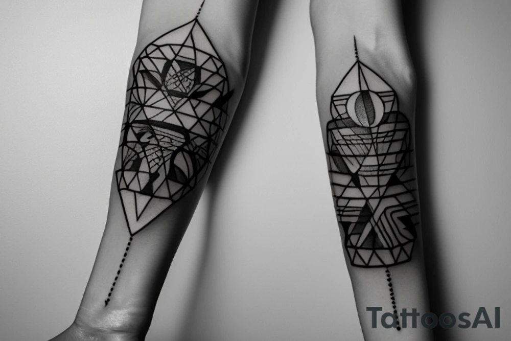 minimalist geometric tattoo with a spiritual message tattoo idea