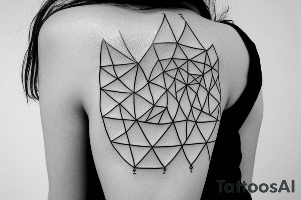 simple minimalist geometric shape tattoo with a spiritual message tattoo idea