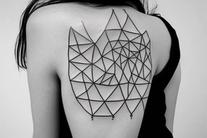 simple minimalist geometric shape tattoo with a spiritual message tattoo idea
