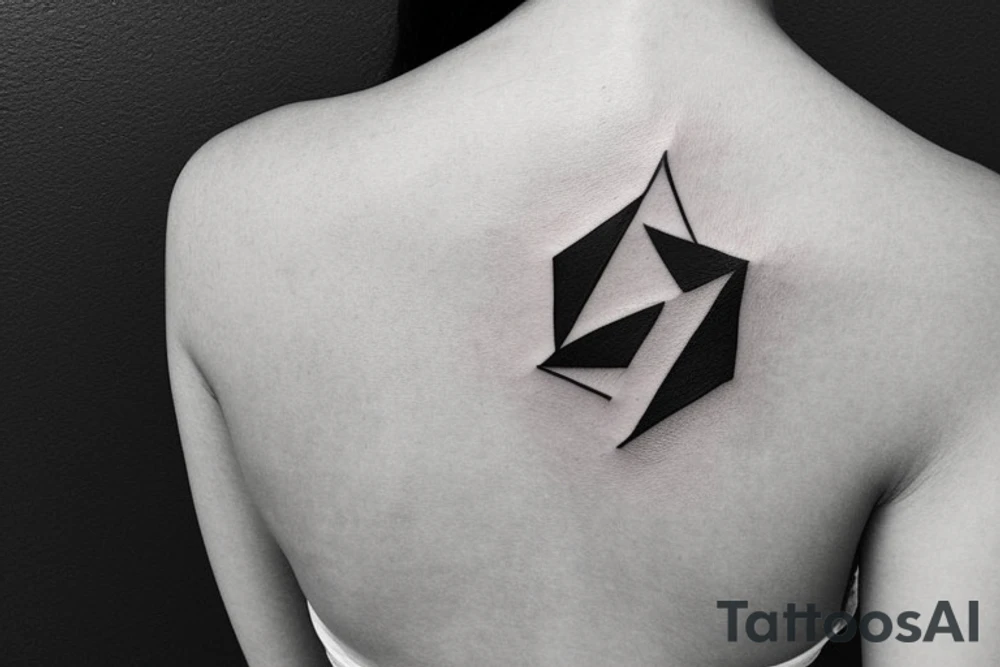 simple minimalist geometric shape tattoo with a spiritual message tattoo idea