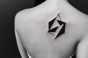 simple minimalist geometric shape tattoo with a spiritual message tattoo idea