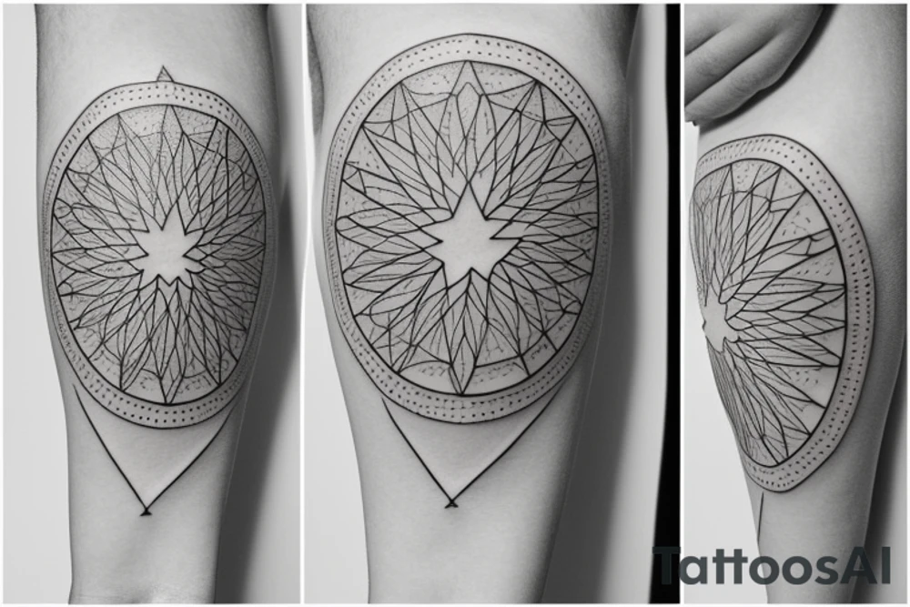 simple minimalist geometric shape tattoo with a spiritual message tattoo idea