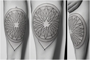 simple minimalist geometric shape tattoo with a spiritual message tattoo idea