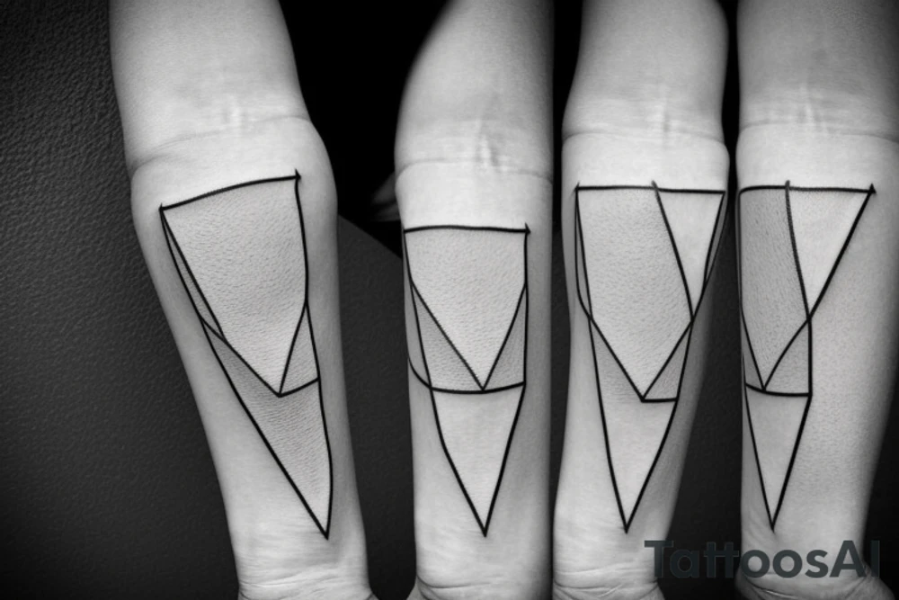 simple minimalist geometric shape tattoo with a spiritual message tattoo idea