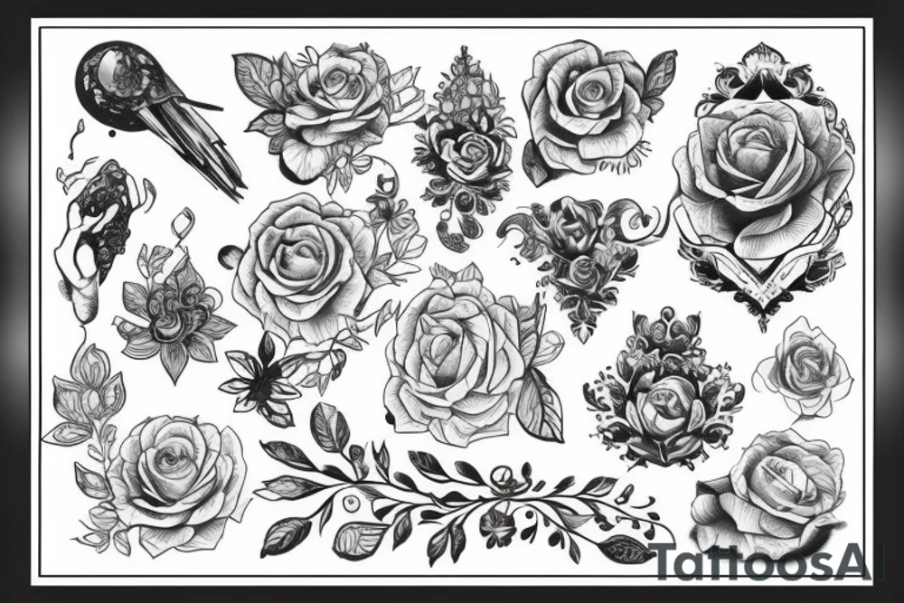 Год рождения по краям ветки tattoo idea