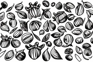 three detailed chestnuts tattoo idea