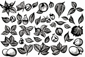 a group of friendly chestnuts tattoo idea