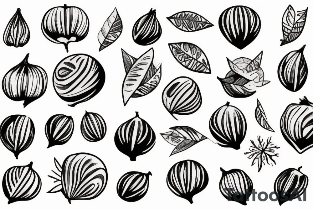 a group of friendly chestnuts tattoo idea