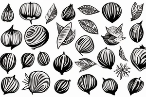 a group of friendly chestnuts tattoo idea