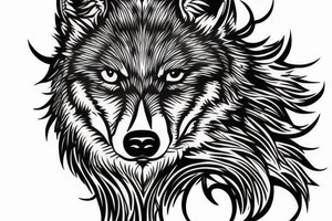 Family wolf strenght power warrior honor happines love tattoo idea