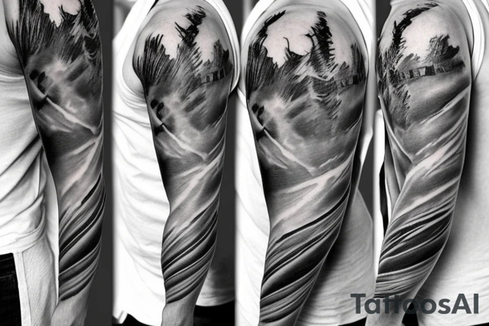 World War 2 sleeve tattoo idea