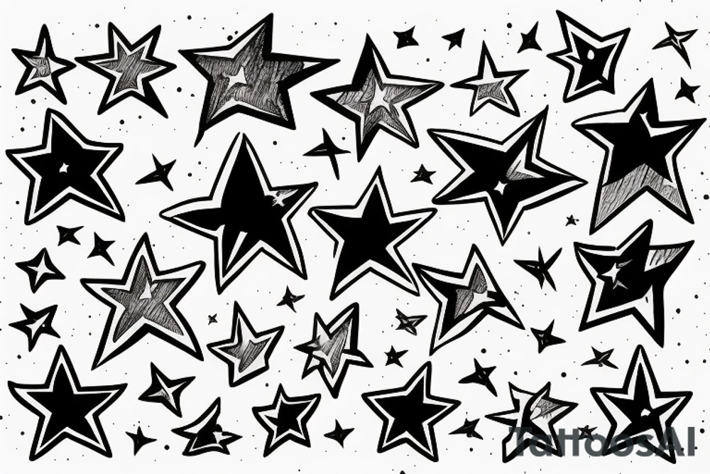 shooting star tattoo idea