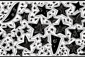 shooting star tattoo idea