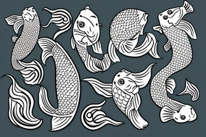 Koi fish tattoo idea