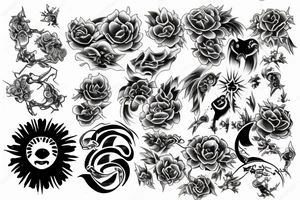 rising sun tattoo idea