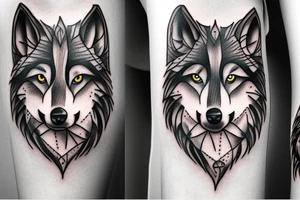 Wolf bleeding tattoo idea