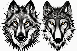 Wolf bleeding tattoo idea