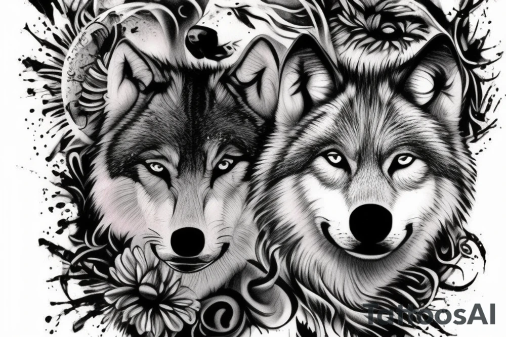 Wolf wounded tattoo idea