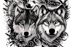 Wolf wounded tattoo idea