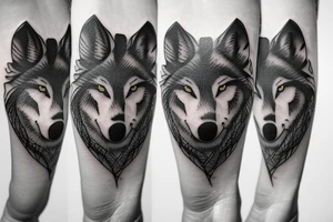 Wolf wounded tattoo idea