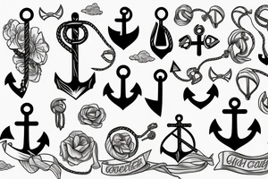 Anchor with a parachute tattoo idea