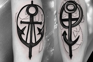 Anchor with a parachute tattoo idea