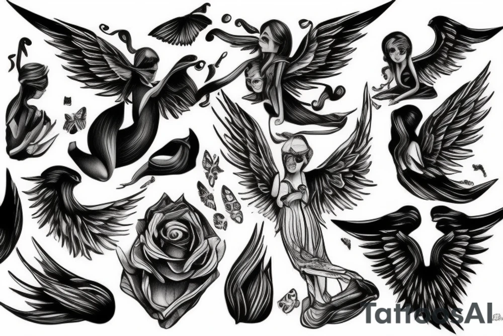 angel whispering tattoo idea