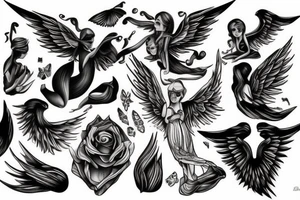 angel whispering tattoo idea