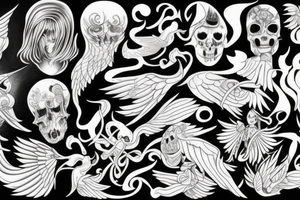 angel whispering tattoo idea