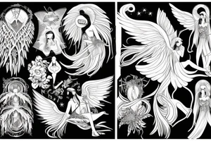 angel whispering esoteric tattoo idea