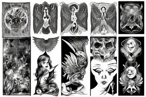 angel whispering esoteric tattoo idea