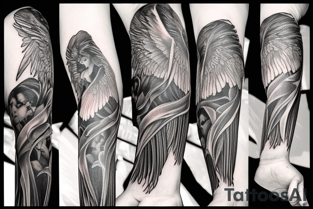 angel whispering esoteric tattoo idea