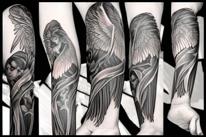 angel whispering esoteric tattoo idea