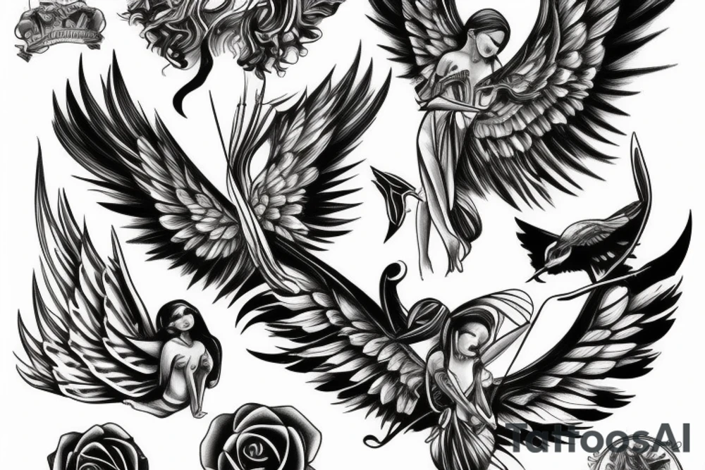 angel whispering tattoo idea