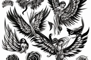 angel whispering tattoo idea