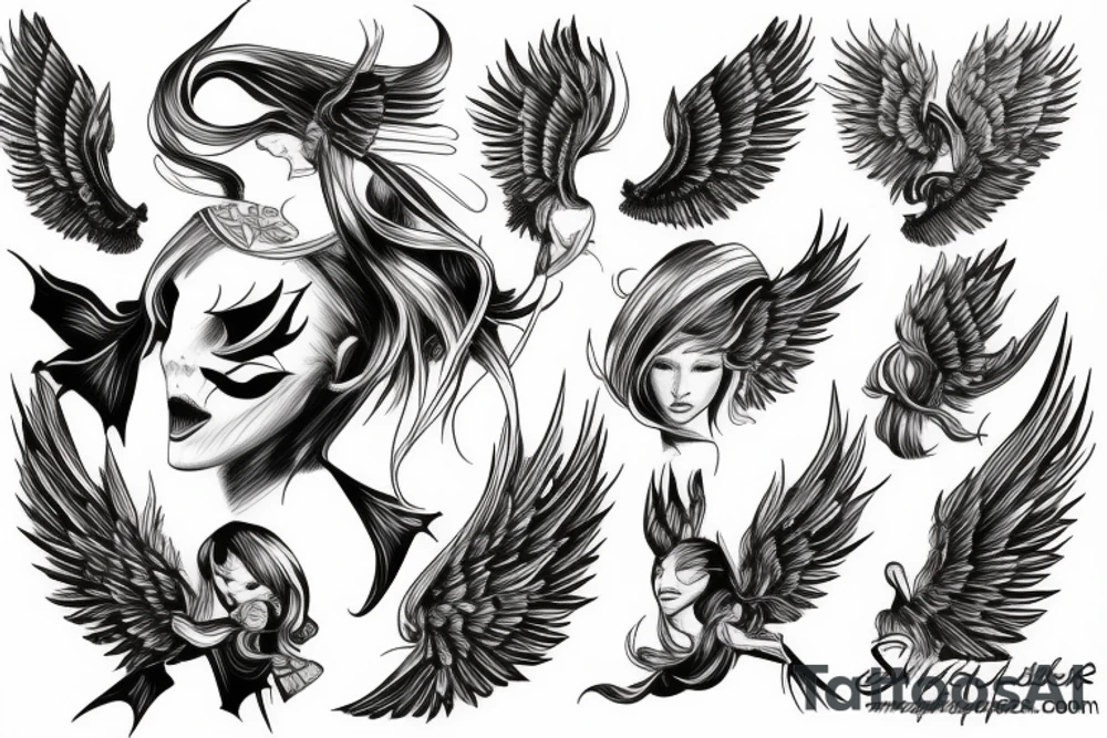 angel whispering tattoo idea