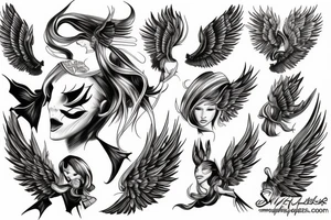 angel whispering tattoo idea