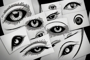 Eyeballs  pointillism tattoo idea