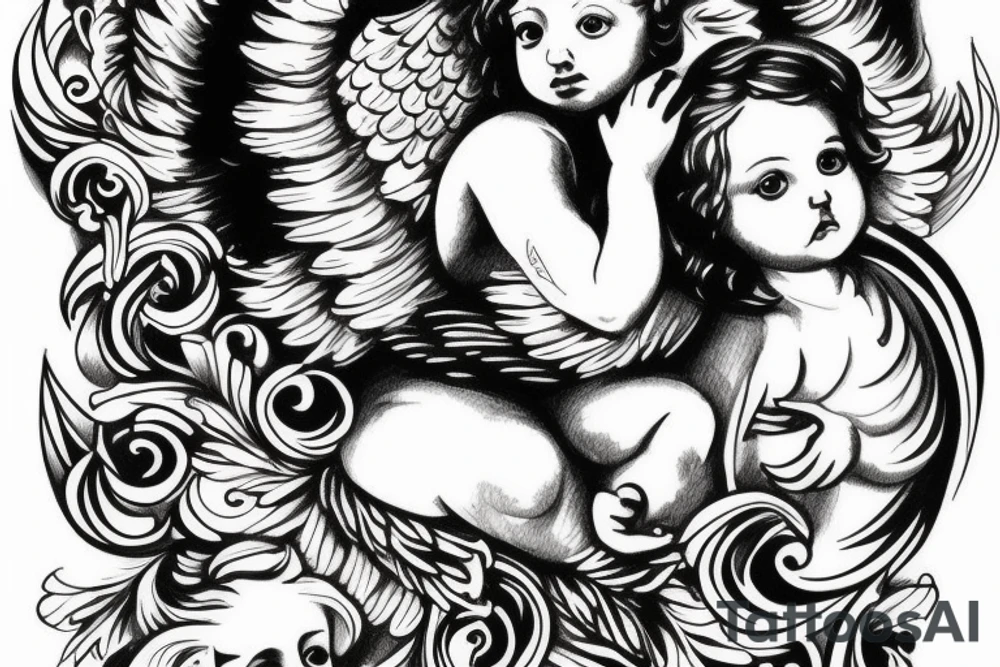 cherub angel tattoo idea