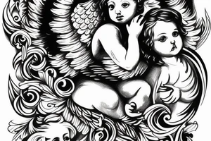 cherub angel tattoo idea