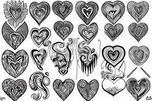 esoteric heart tattoo idea