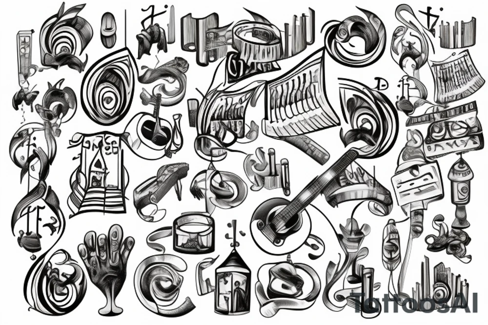 Religious Music causing miracle tattoo idea